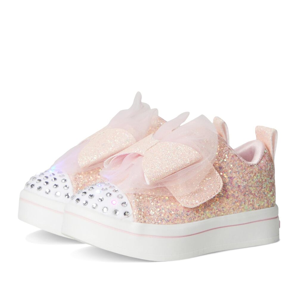 Skechers, TWI-Lites 2.0 Toddler Lighted Sneakers, Light Pink, 5, Medium